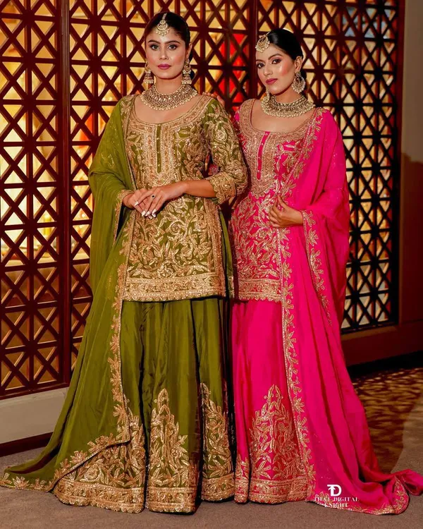 New_Designer_Party_Top_Sharara_&_Dupatta_Set