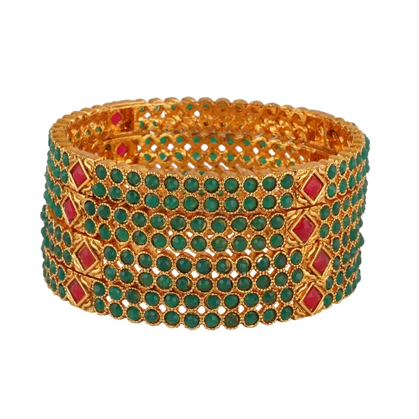 Gold_Plated_Ethnic_Set_of_4_Bangles_For_Women