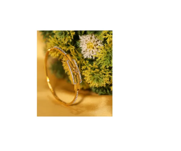 Geometric_Gleam"_Bangle_Contemporary_Design_For_Women_/_Girls