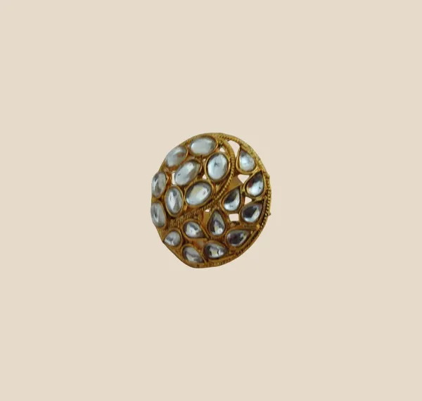Gold_&_Clear_Stone_Statement_Ring