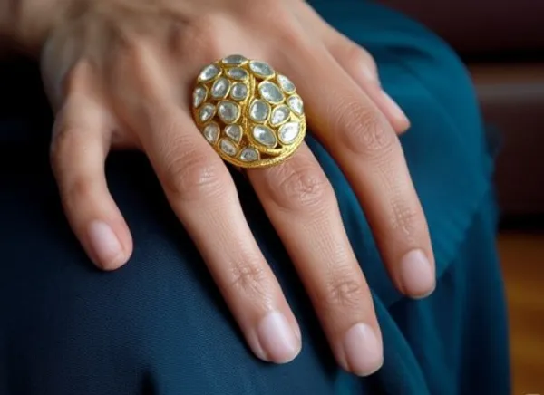 Gold_&_Clear_Stone_Statement_Ring