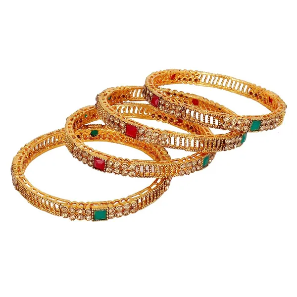 Gold_Plated_Traditional_Bangles_For_Women_(Set_Of_4)
