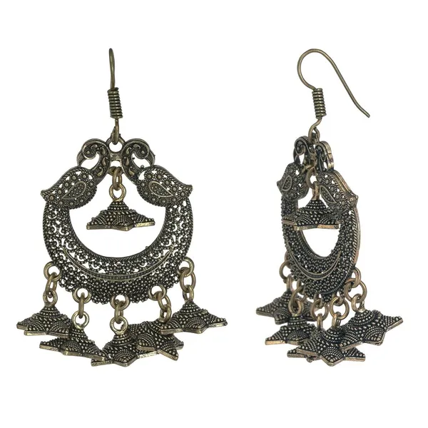 Black_Indian_Gold_Tone_Oxidized_Peacock_Earrings_Jhumka_Party_Fashion_Jewelry_For_Women
