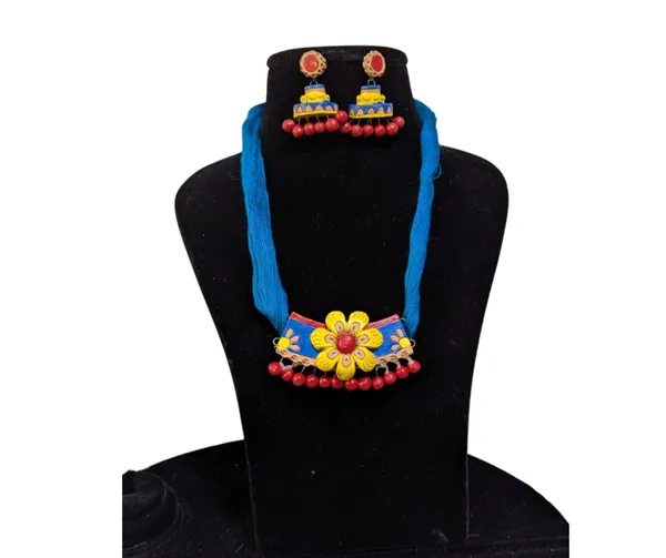 Boho_Blue_&_Yellow_Handmade_Terracotta_Jewelry