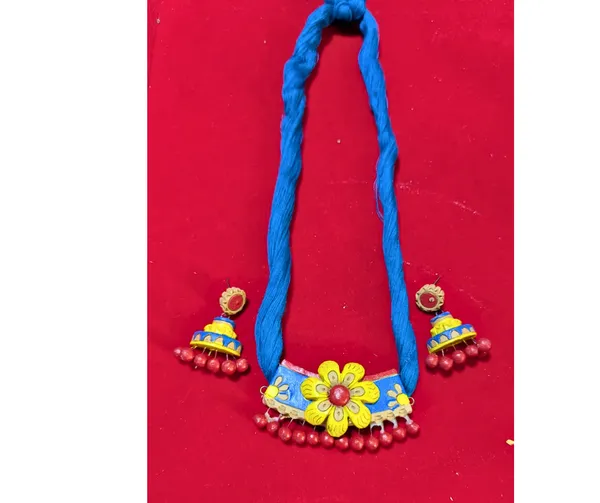 Boho_Blue_&_Yellow_Handmade_Terracotta_Jewelry
