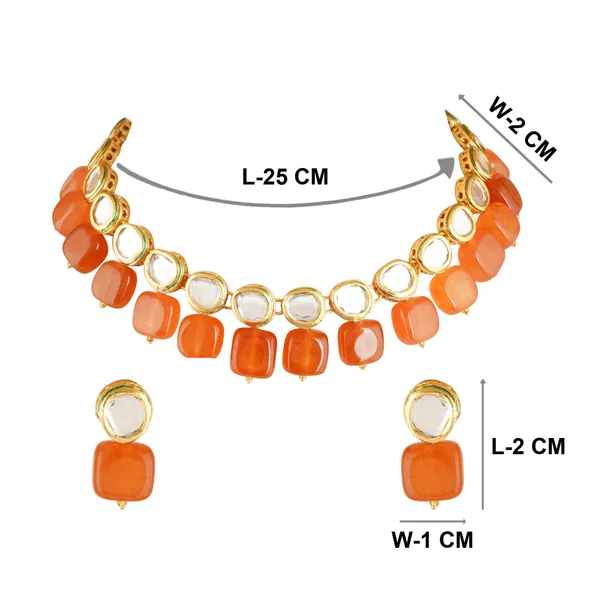 Gold_Plated_Traditional_Bridal_Choker_Necklace_&_Earrings_Set_Embellished_With_Kundan_&_Pearl_For_Women