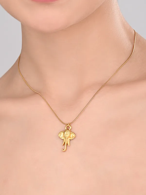 Charming_Elephant_Statement_Necklace_in_Gold_Finish