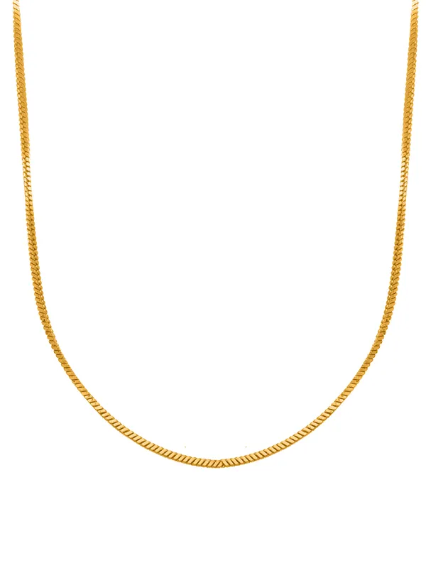 Classic_Herringbone_Style_Necklace_in_Gold_Finish