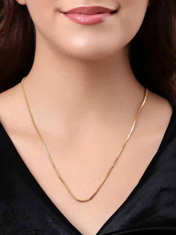 Classic_Herringbone_Style_Necklace_in_Gold_Finish