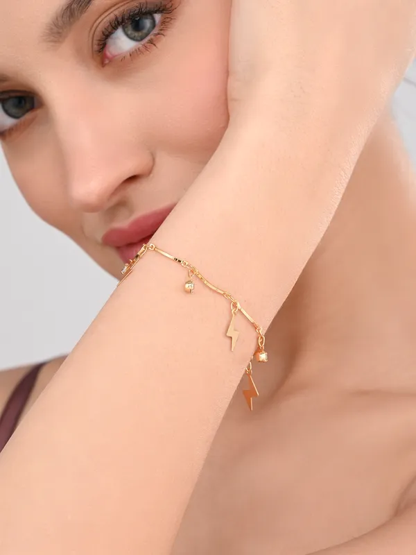 Dainty_Gold_Lightning_Bolt_Charm_Bracelet_with_Sparkling_Accents