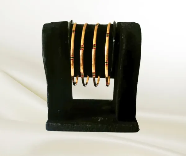 Delicate_Gold_Bangles_with_Enamel_-Set_of_4