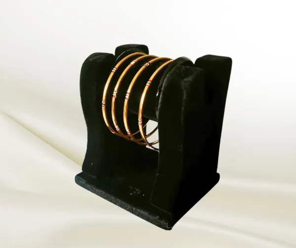 Delicate_Gold_Bangles_with_Enamel_-Set_of_4