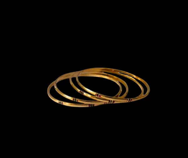 Delicate_Gold_Bangles_with_Enamel_-Set_of_4