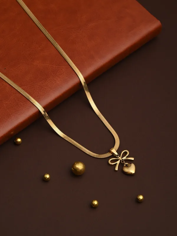 Delicate_Gold-Tone_Heart_&_Bow_Pendant_Necklace