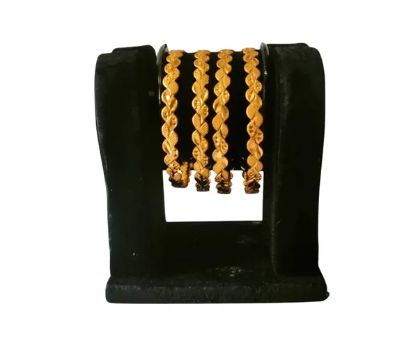 Designer_Gold_Plated_Leaves_Bangles_-_Set_of_4