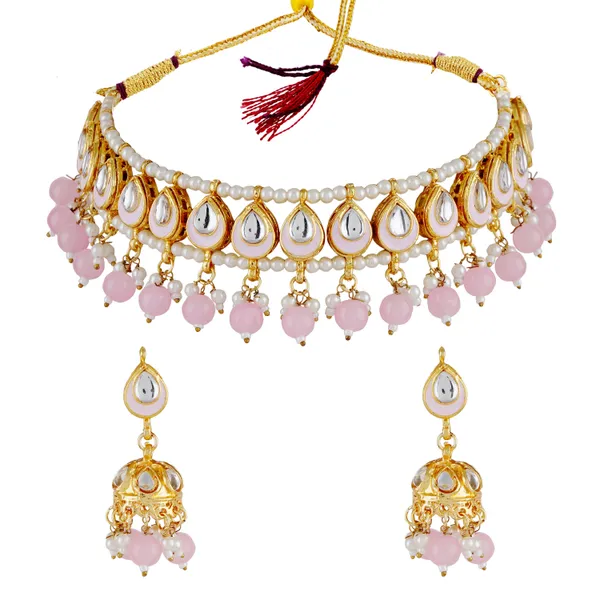 Designer_Pink_Kundan_Jhumka_Earrings_with_Matching_Necklace
