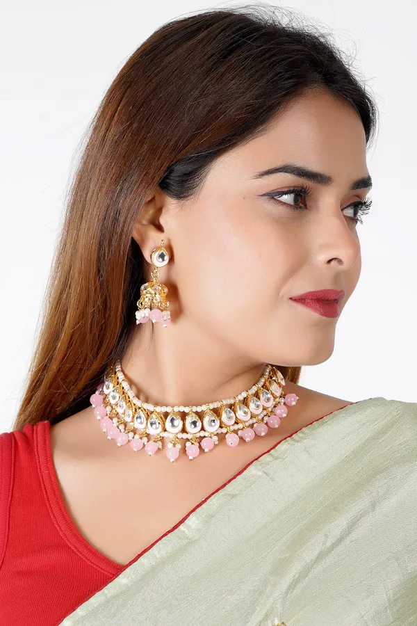 Designer_Pink_Kundan_Jhumka_Earrings_with_Matching_Necklace