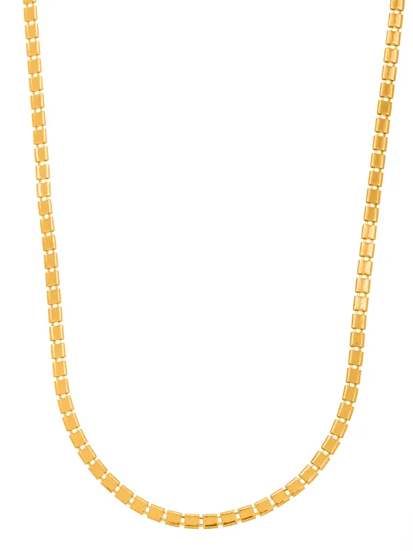 Elegant_14K_Gold_Plated_Rectangle_Link_Chain_Necklace