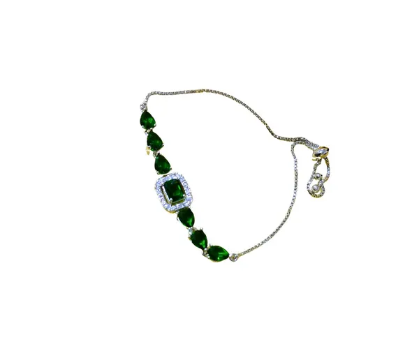 Elegant_Emerald_Green_and_Cubic_Zirconia_Bracelet