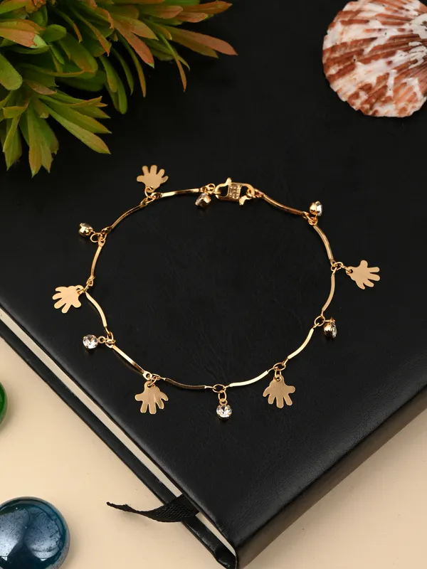 Elegant_Gold-Tone_Charm_Bracelet_with_Sparkling_Accents_and_Hand_Charms