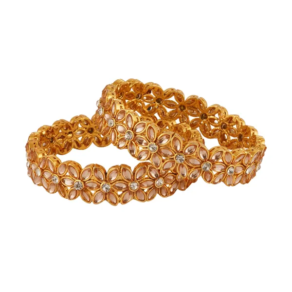 Elegant_Gold-Tone_Floral_Bangle_Set_with_Sparkling_Accents