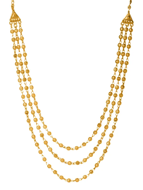 Elegant_Gold-Tone_Layered_Ball_Chain_Necklace