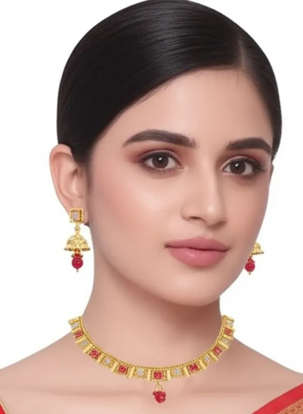 Elegant_Gold-Tone_Necklace_&_Jhumka_Earring_Set_with_Ruby_Accents