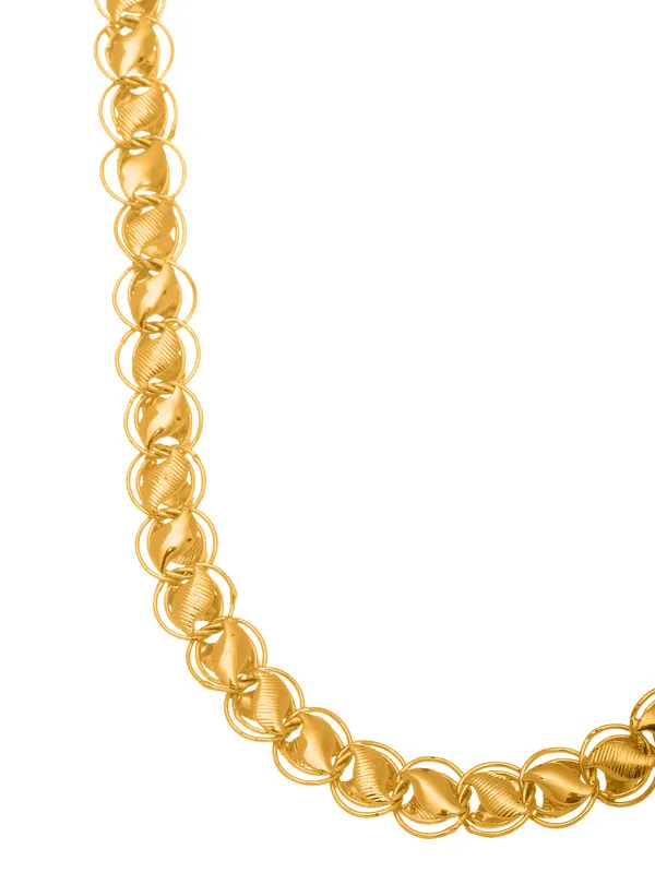 Elegant_Gold_Tone_Textured_Link_Chain_Necklace