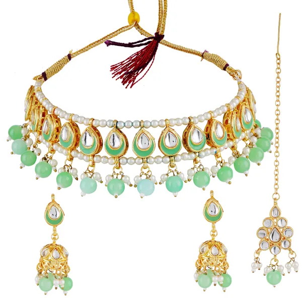 Elegant_Kundan_Choker_Necklace_Set_with_Mint_Green_Beads