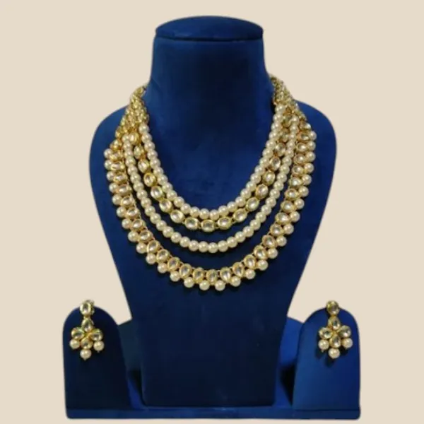 Opulent_Four-Strand_Pearl_and_Kundan_Necklace_Set