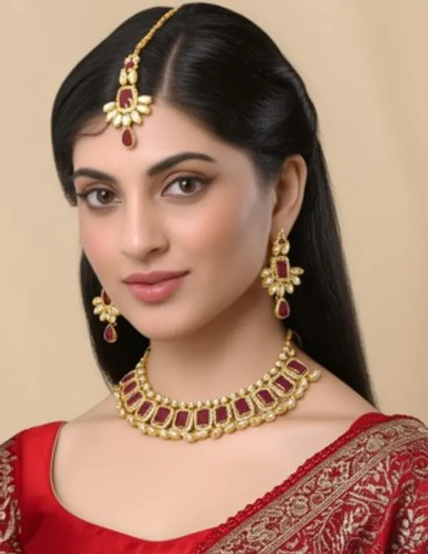 Exquisite_Ruby_Red_&_Crystal_Ethnic_Jewelry_Set