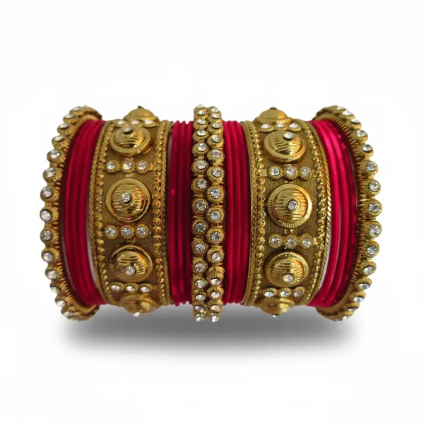 Exquisite_Ruby_Red_&_Gold_Kundan_Bangle_Set_-_Traditional_Indian_Bridal_Chura