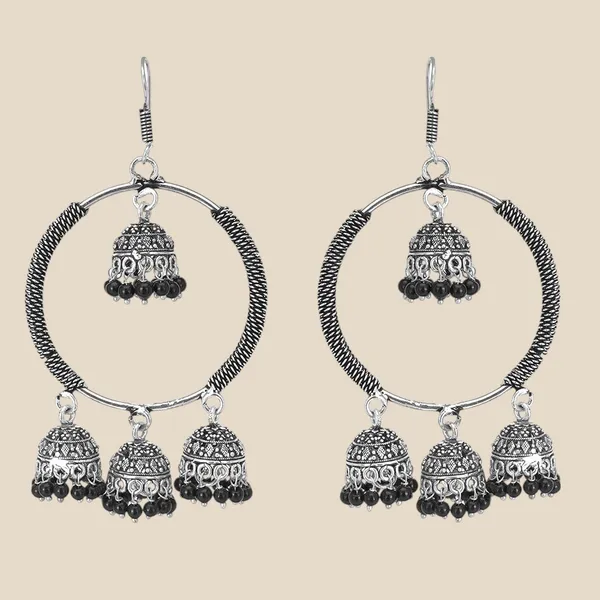 Silver_&_Black_Oxidised_Crafted_Beads_Big_Hoop_Fashion_Jhumka_Earrings_For_Women