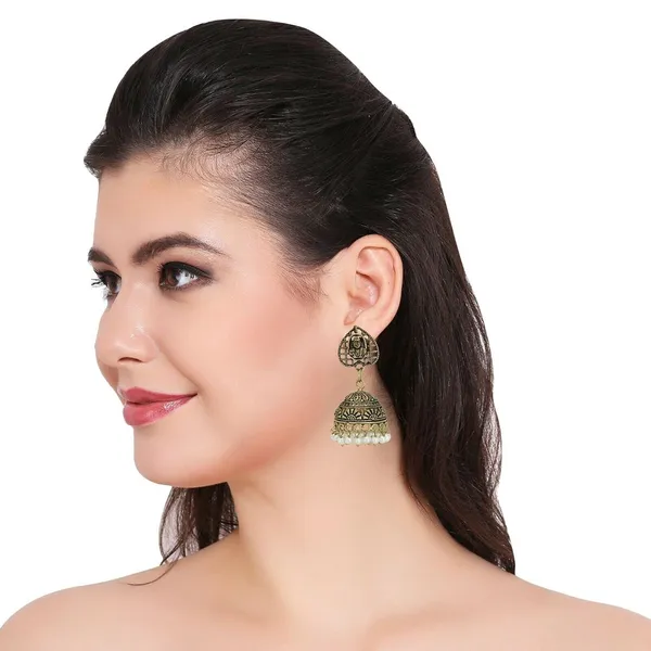 Gold_Indian_Bollywood_Oxidized_Silver_Pearls_Fashion_Jewelry_Earrings_For_Women