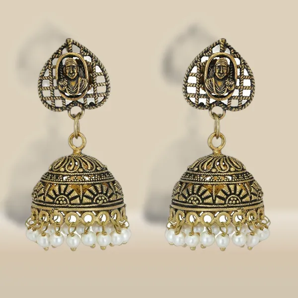Gold_Indian_Bollywood_Oxidized_Silver_Pearls_Fashion_Jewelry_Earrings_For_Women