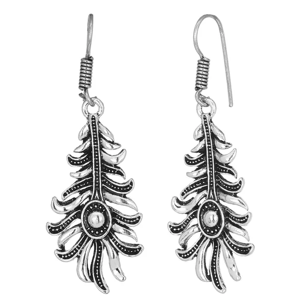 Silver_Indian_Traditional_Silver_Oxidized_Hook_Earrings_For_Women