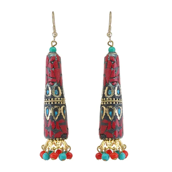 Multicolour_Boho_Style_Antique_Copper_Enamel_Jhumka_Earrings_For_Women