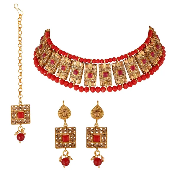Red_&_Gold_Indian_Traditional_Kundan_Wedding_Party_Pearl_Choker_Jewelry_Set_For_Women