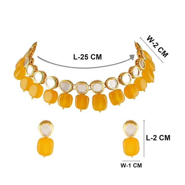 Gold_Plated_Traditional_Bridal_Choker_Necklace_&_Earrings_Set_Embellished_With_Kundan_&_Pearl_For_Women