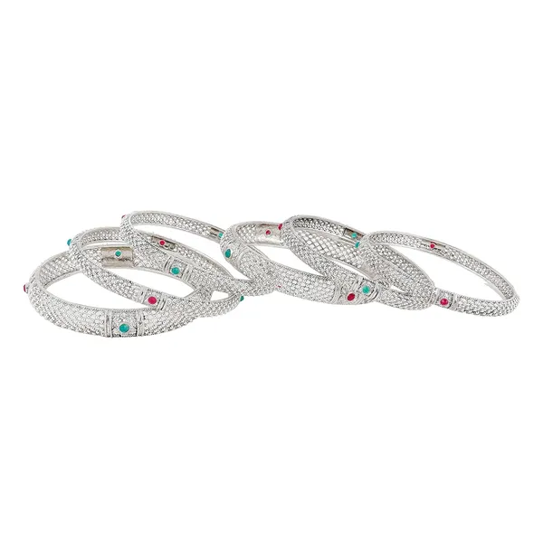 Set_Of_6_Silver_Traditional_Bangles_Antique_Jewellery_For_Women