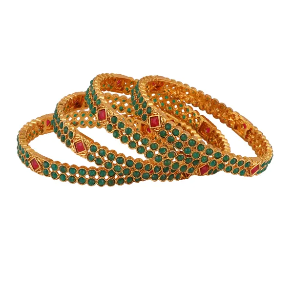 Gold_Plated_Ethnic_Set_of_4_Bangles_For_Women