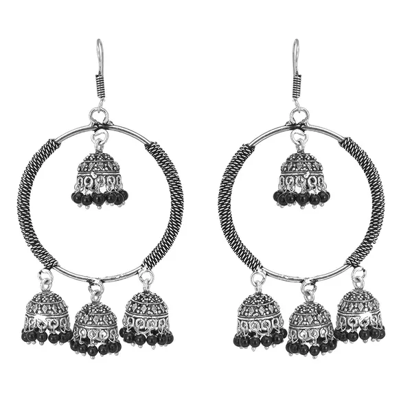 Silver_&_Black_Oxidised_Crafted_Beads_Big_Hoop_Fashion_Jhumka_Earrings_For_Women