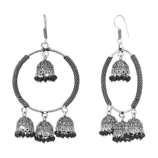 Silver_&_Black_Oxidised_Crafted_Beads_Big_Hoop_Fashion_Jhumka_Earrings_For_Women