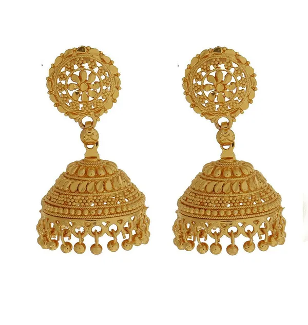 Gold_Oxidised_Punjabi_Bridal_Wedding_Fashion_Jhumka_Earrings_For_Women