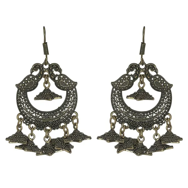 Black_Indian_Silver_Oxidized_Peacock_Fashion_Jhumka_Earrings_For_Women