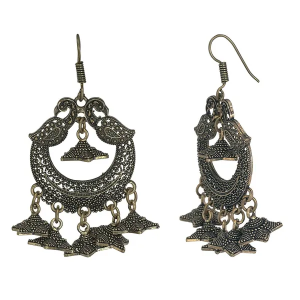Black_Indian_Silver_Oxidized_Peacock_Fashion_Jhumka_Earrings_For_Women