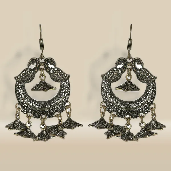 Black_Indian_Silver_Oxidized_Peacock_Fashion_Jhumka_Earrings_For_Women