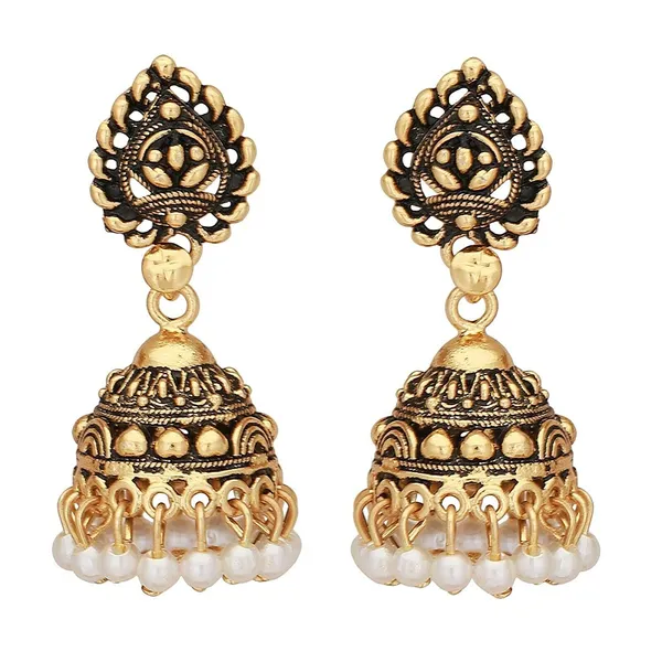 Gold_Plated_Antique_Indian_Traditional_Earring_Jhumka_For_Women