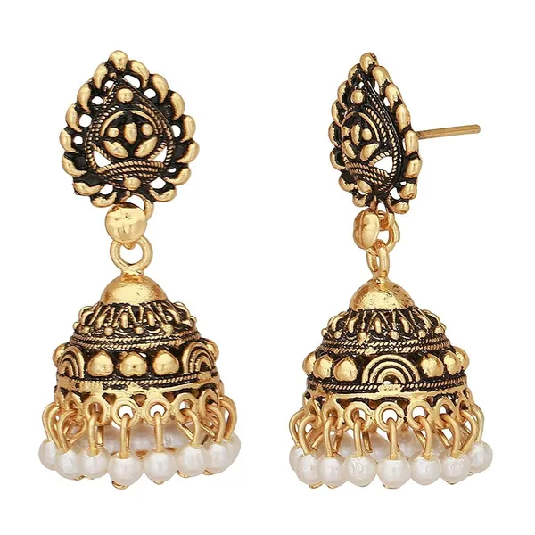 Gold_Plated_Antique_Indian_Traditional_Earring_Jhumka_For_Women