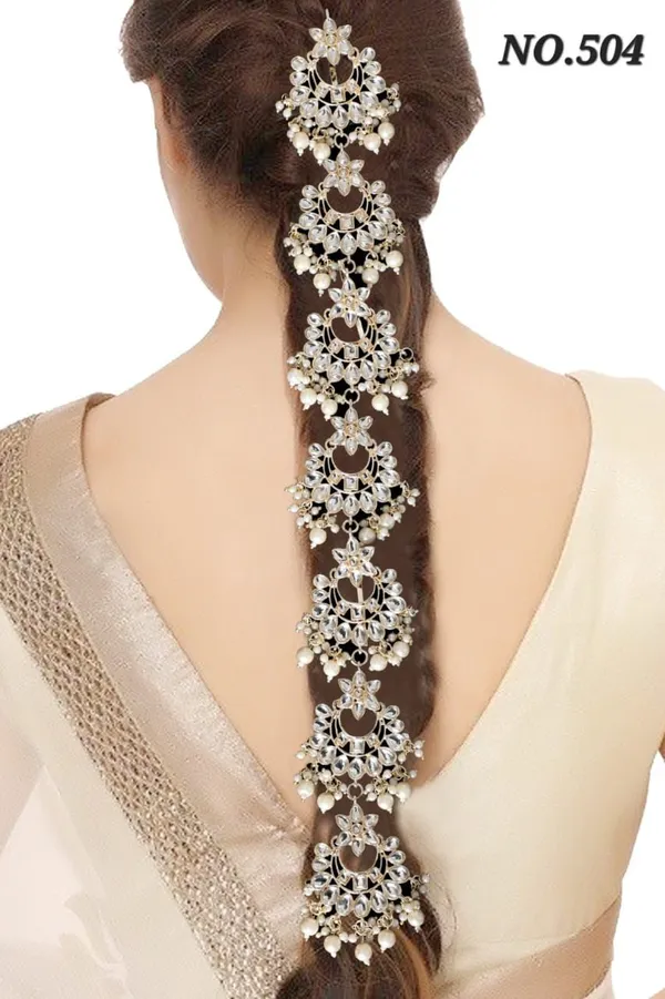 Gold_Plated_Handcrafted_Pearl_and_Kundan_Studded_Wedding_Hair_Braid_Choti_For_Women